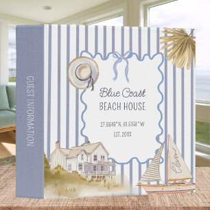 Classeur Informations pour les invités de Beach House Blue