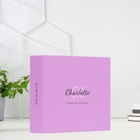 Initiales de monogramme rose lilas nom