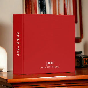 Classeur Initiales et nom de monogramme professionnel simpl