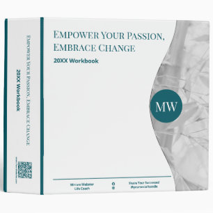 Classeur Initiales Photo Turquoise Life Coach Company Ateli