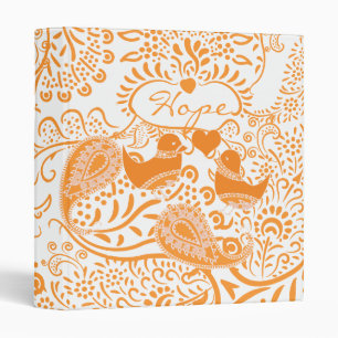 Classeur Inséparable Orange Paisley