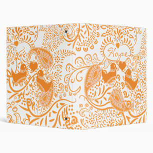Classeur Inséparable Orange Paisley