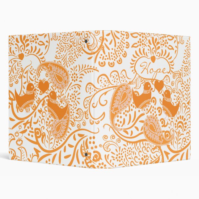 Classeur Inséparable Orange Paisley (Arrière-plan)