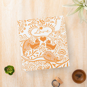 Classeur Inséparable Orange Paisley