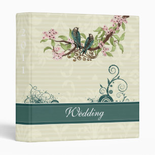 Classeur Inséparables vintages Aqua Wedding planner rose Tu