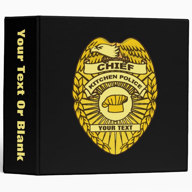 Classeur Insigne du chef de la police de cuisine (Devant/Côté)