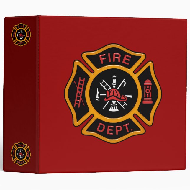 Classeur Insigne du service d'incendie (Devant/Côté)