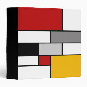 Classeur Inspiration mondrienne colorée