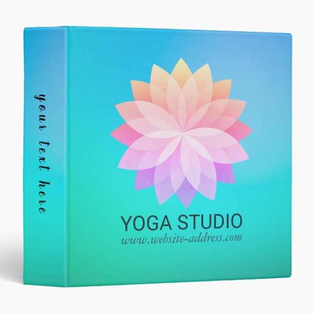 Classeur Instructeur de méditation YOGA Studio Mandala colo (Devant/Côté)