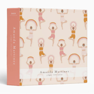 Classeur Instructrice de yoga Femmes Yoga Pose rose clair