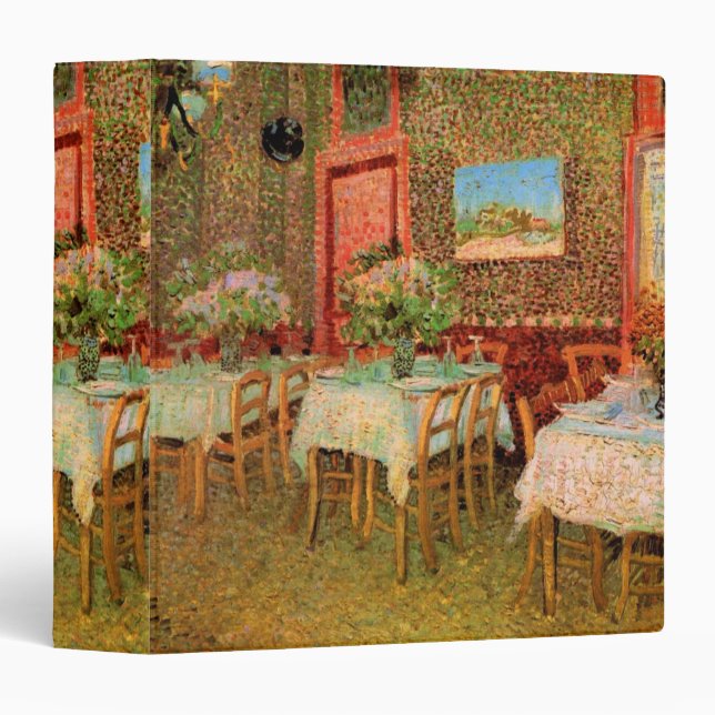 Classeur Intérieur d'un restaurant par Vincent van Gogh (Devant/Côté)