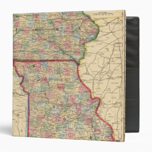 Classeur Iowa, Missouri Map par Mitchell
