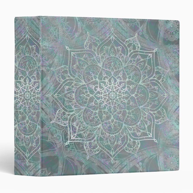 Classeur Iridescent Shtoujours Mandala Boho Chic (Devant/Côté)