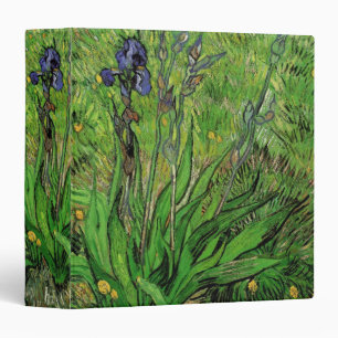 Classeur Iris de Vincent van Gogh, fleurs de jardin vintage