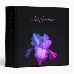 Classeur Iris violet brillant Personnalisé