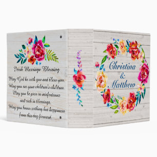 Classeur Irish Blessing Floral Mariage/All Occasion Classeu