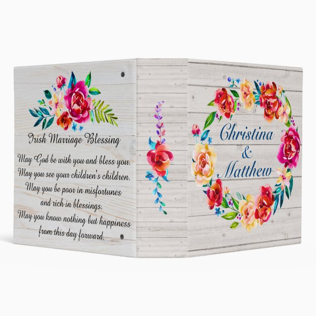 Classeur Irish Blessing Floral Mariage/All Occasion Classeu (Arrière-plan)