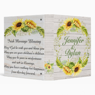 Classeur Irish Blessing Sunflower Mariage / Toutes les occa