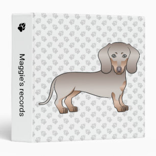 Classeur Isabella Et Tan Court Poil Teckel Chien Et Texte
