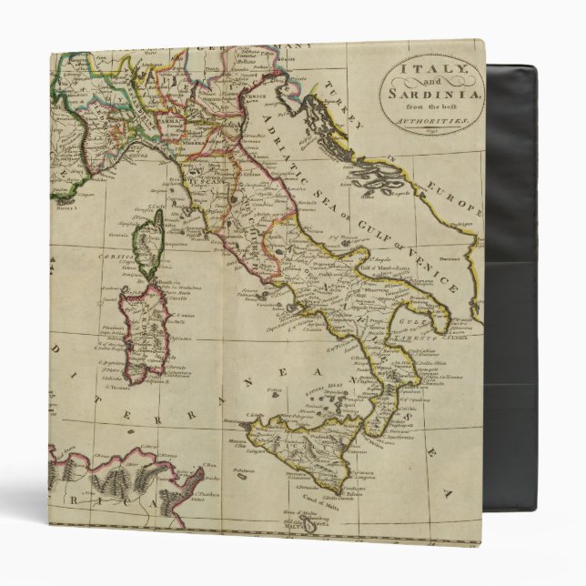 Classeur Italie et Sardaigne (Devant/Intérieur)