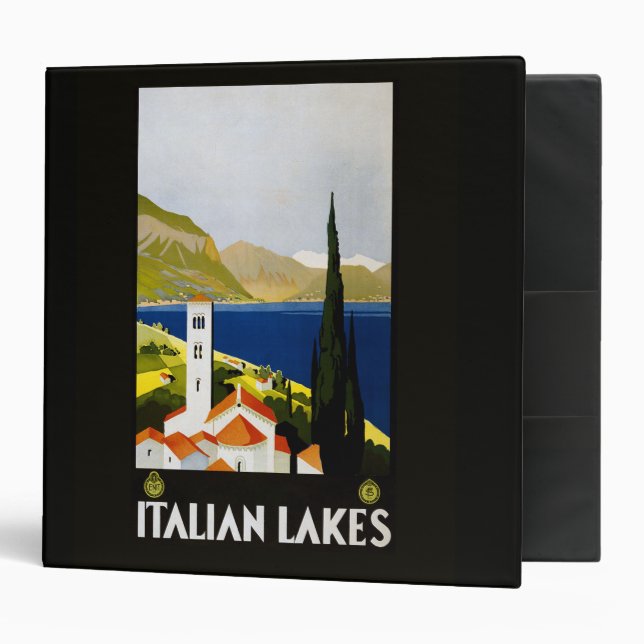 Classeur Italie Lacs Vintage voyage Italie (Devant/intérieur)