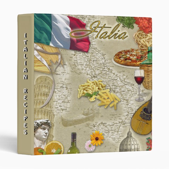 Classeur Italie (personnalisable) (Devant/Côté)