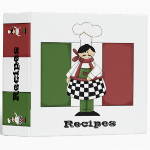 Classeur italien de recette de chef