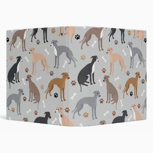 Classeur italien Greyhound Chig Bones and Paws 3 a