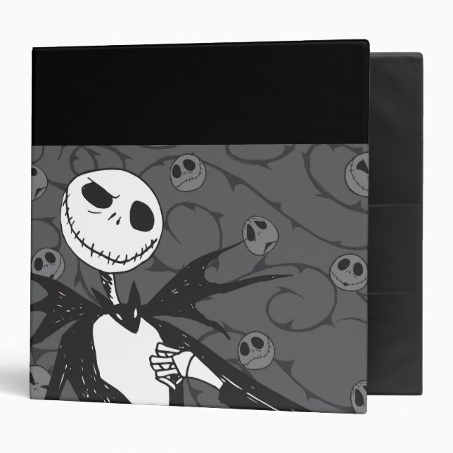 Classeur Jack Skellington | Arrière - plan de Skellington (Devant/intérieur)