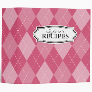 Classeur Jacquard rétro vintage recette motif livre classeu