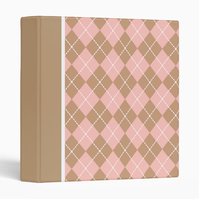 Classeur Jacquard rose (Devant/Côté)