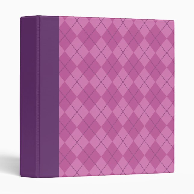 Classeur Jacquard violet (Devant/Côté)