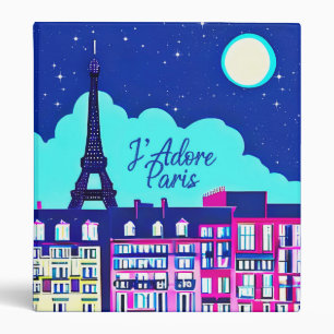 Classeur J'adore Paris - Imaginaire Paris sous une Pleine l