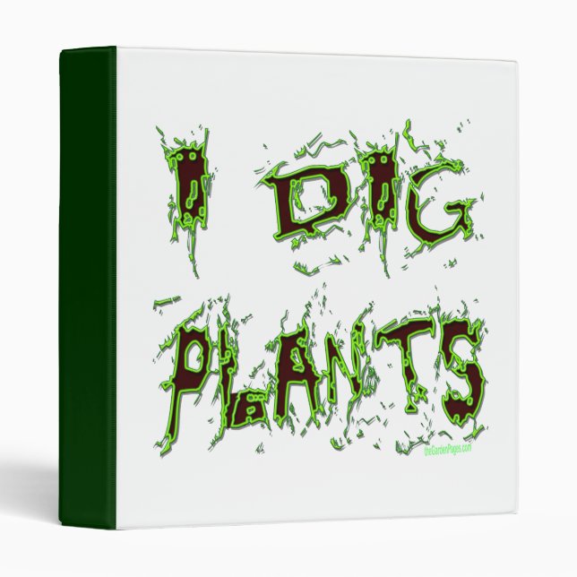 Classeur J'ai creusé Plante Gardener Slogan (Devant/Côté)