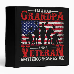 Classeur J'ai Papa Grandpa et Vétéran Nothing scares