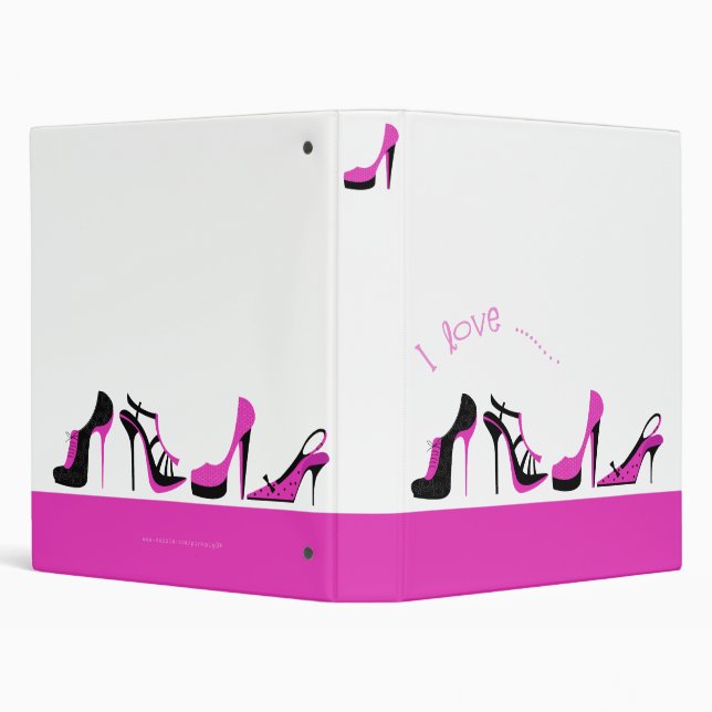 Classeur J'aime des chaussures ringbinder-roses (Arrière-plan)