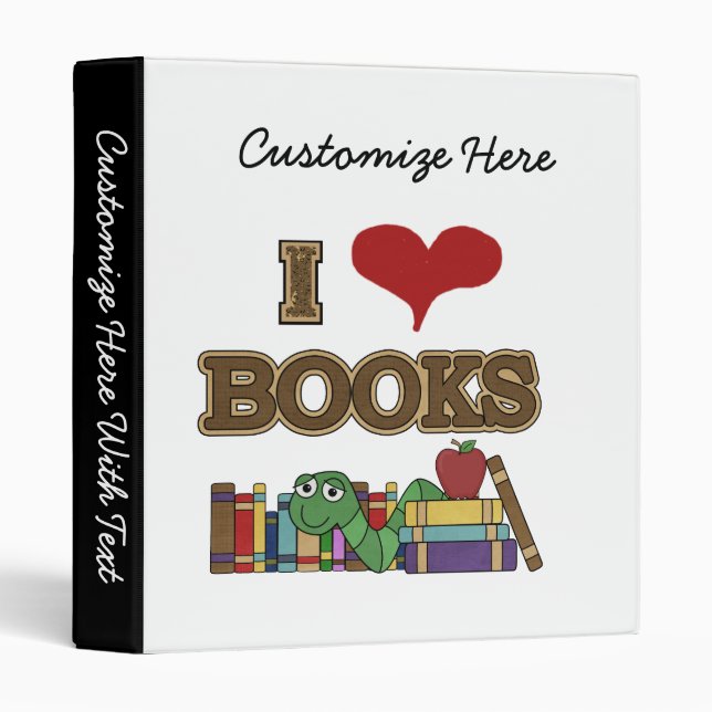 Classeur J'aime des livres (Devant/Côté)