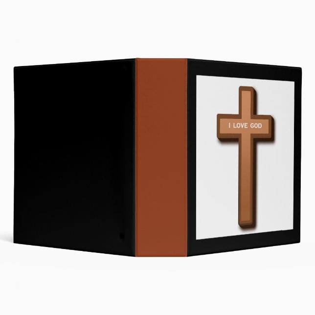 CLASSEUR "J'AIME DIEU" CROIX (Arrière-plan)