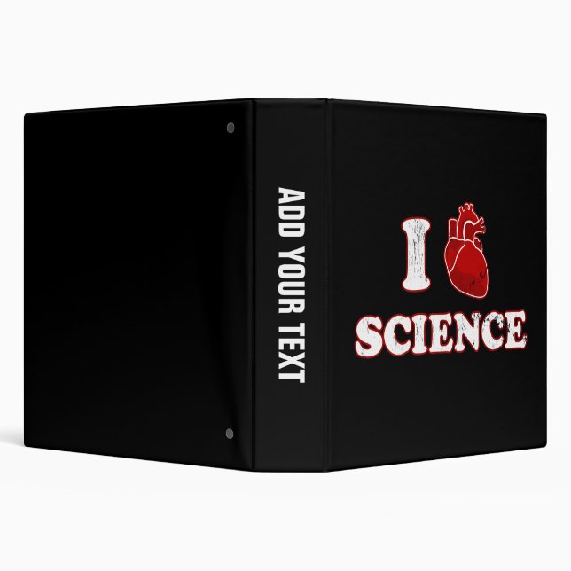 Classeur j'aime la science/anatomie de coeur de la (Arrière-plan)