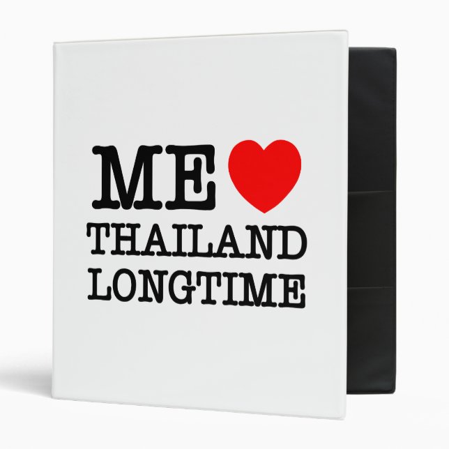 CLASSEUR J'AIME LA THAÏLANDE LONGTEMPS (Devant/intérieur)