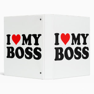 Classeur J'Aime Mon Patron Funny Red Heart Boss Je Coeur Me