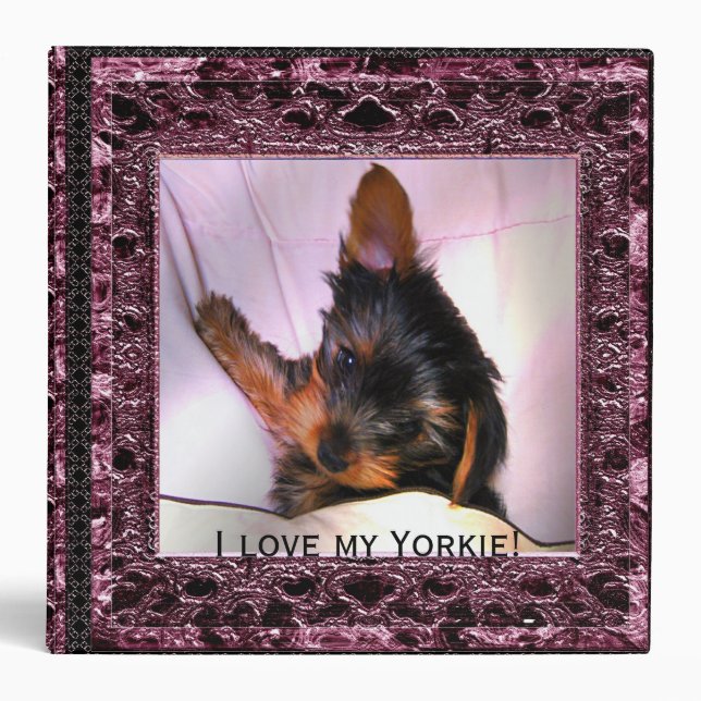 Classeur J'aime mon Yorkie (Devant)
