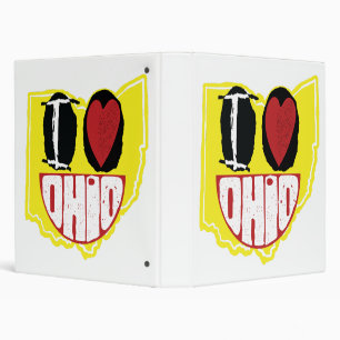 Classeur J'aime Ohio Visage Sourire Heureux