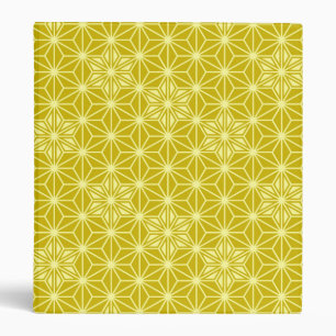 Classeur Japonais Asanoha motif - or moutarde