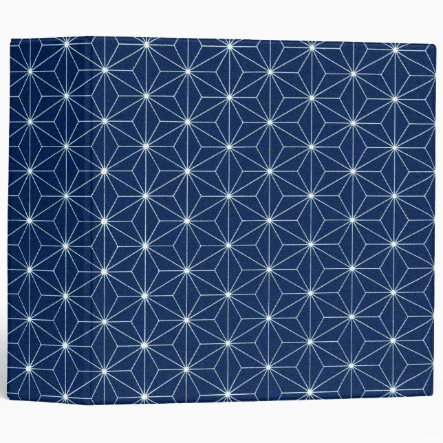 Classeur Japonais Indigo Blue (Devant/Côté)