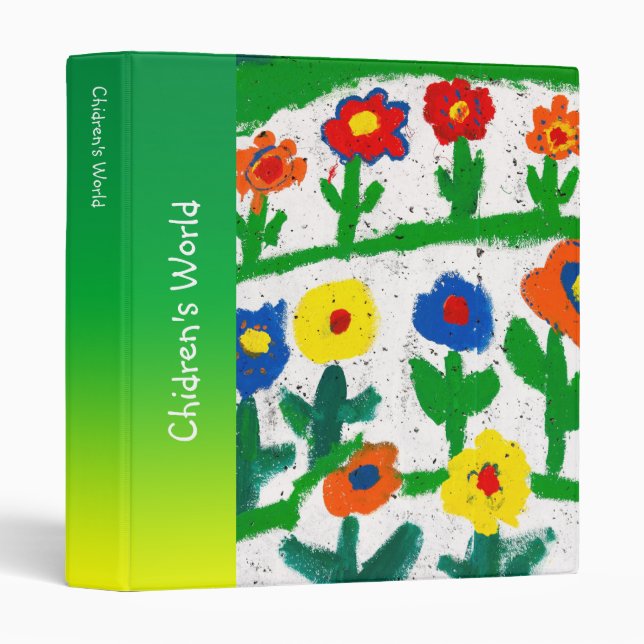 Classeur Jardin coloré (Devant/Côté)