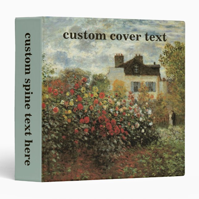 Classeur Jardin de Monet à Argenteuil par Claude Monet (Devant/Côté)