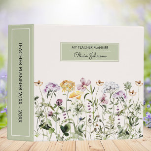 Classeur Jardin Floral Moderne de Fleurs Sauvages Personnal