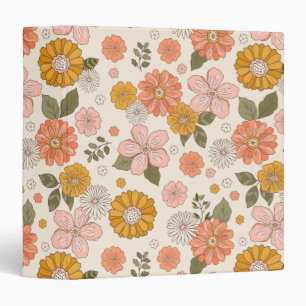 Classeur Jardin rose et orange Motif