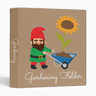Classeur jardinage dossier jardin gnome